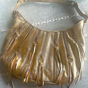 EUC Frosting by Mary Norton leather zipper shoulder hobo bag. Retro 80s. Leather